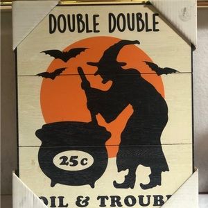 Halloween decoration sign